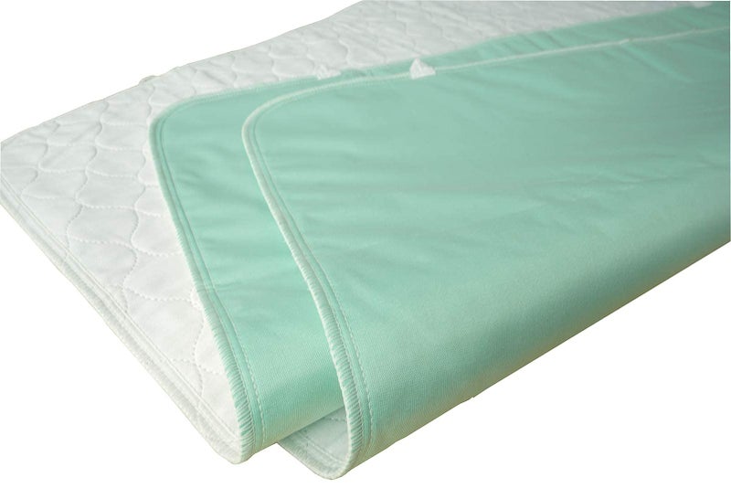 Careboree 2 Pack Cotton Top Quilted Underpad, Waterproof Extra Absorbent Use for Incontinence Bed Pads,Washable and Reusable Pet Pads (34" x 36") - Image 2